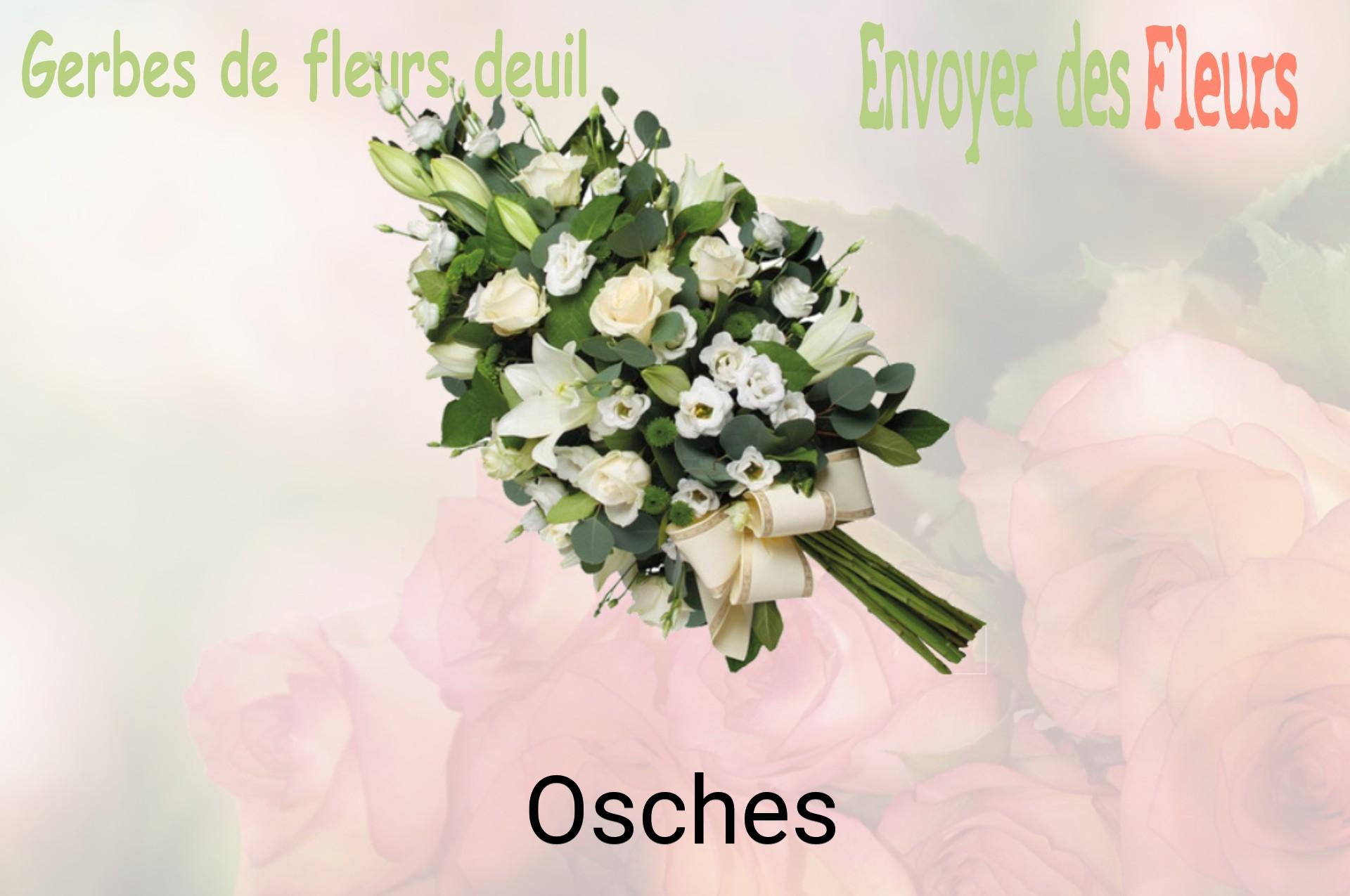 Gerbe de fleurs de deuil livrée à Osches